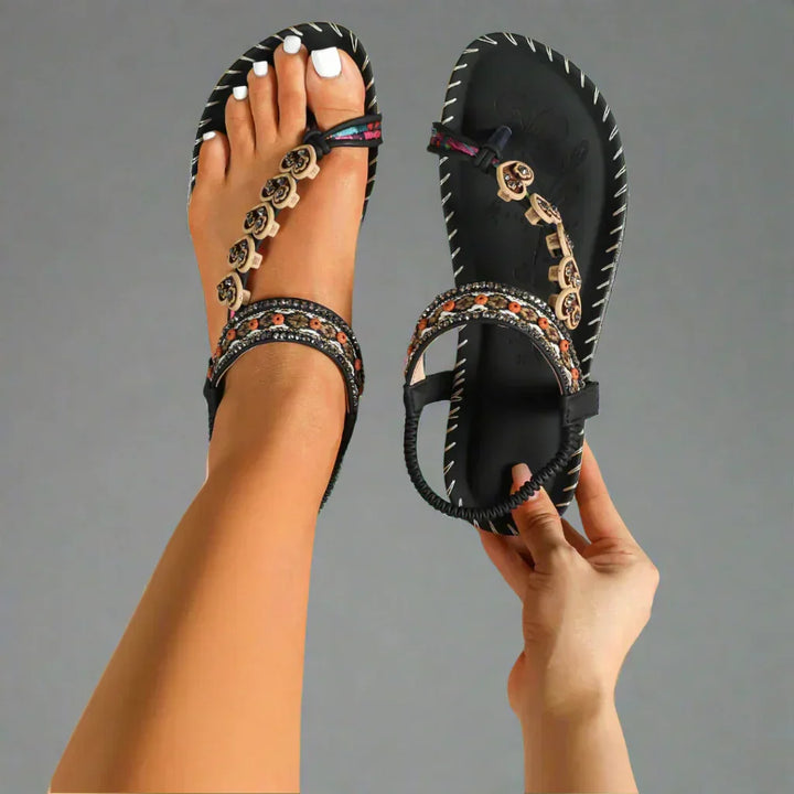 Damen Sommer Sandalen: Orthopädisch, mit verstellbaren Riemen für Komfort.