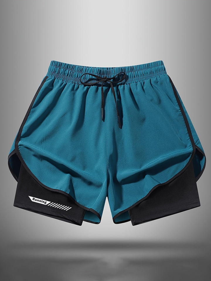 Performance Herren 2-in-1 Sportshorts, ideal für Workout, Fitness, Gym und Outdoor-Aktivitäten.