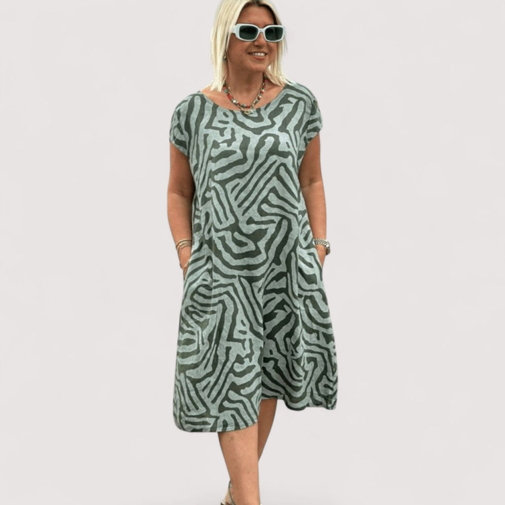 Bequemes, lockeres Damenkleid, atmungsaktiv & vielseitig, perfekt für entspannte Tage oder als Sommerkleid.