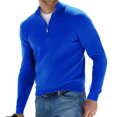 Schlichter Herren Langarm Cardigan. Offene Vorderseite, perfekt für Freizeit, Alltag & Übergangszeit.