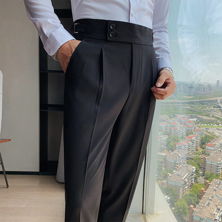 Herren Slim-Fit Hose in Grau, moderner Schnitt für Komfort & Stil. Ideal als elegante Freizeithose & bürotauglich.