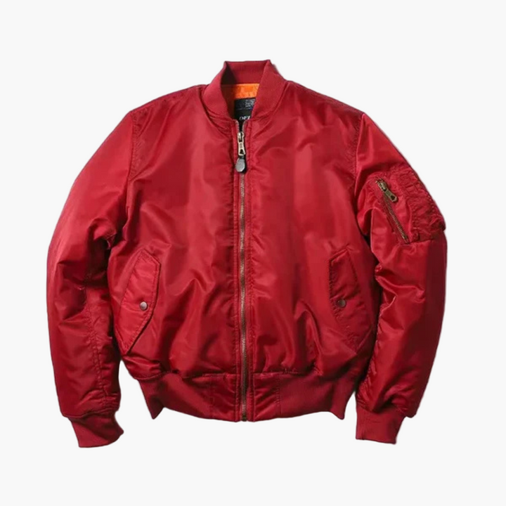 Robuste Herren Bomberjacke, vielseitig für Alltag & Freizeit, cooler Streetwear-Look.