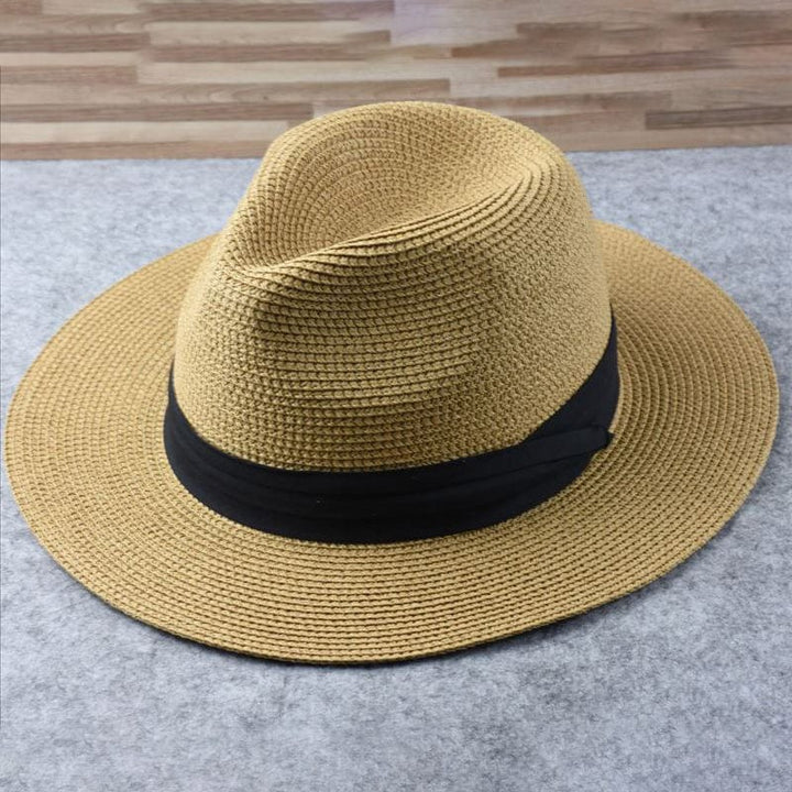 Klassischer Panama Hut in Naturfarben. Ideal als Strandhut oder eleganter Sonnenhut für Damen und Herren.