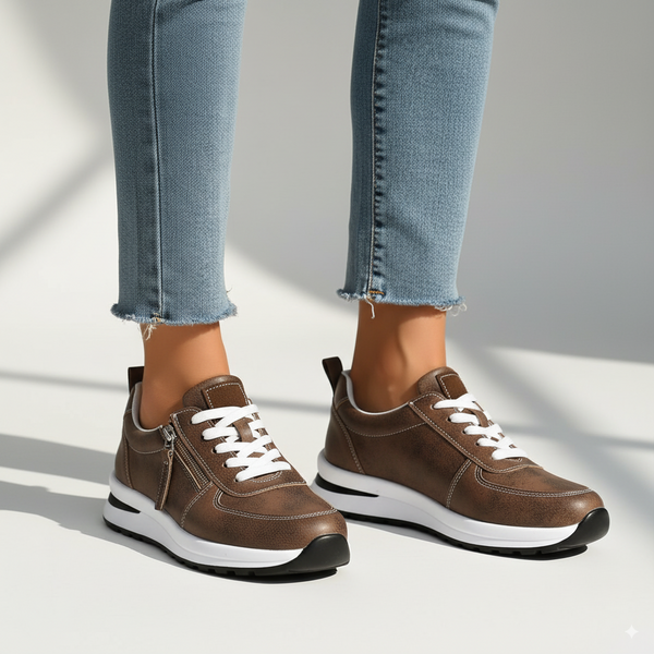 Moderne Damen Alltagsschuhe: Plateau Sneakers, orthopädisch, sehr bequem und stilvoll.