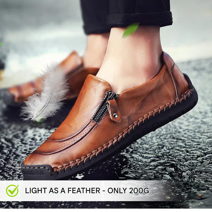 Orthopädische Herren Komfortschuhe mit Reißverschluss. Bieten optimale Unterstützung & Bequemlichkeit für Ihre Füße.