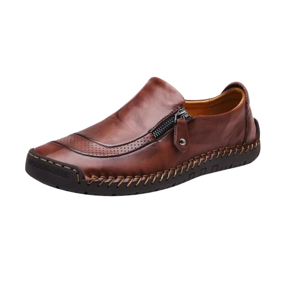 Bequeme orthopädische Herrenschuhe mit Reißverschluss. Ideal als Komfortschuhe für Freizeit & Alltag.