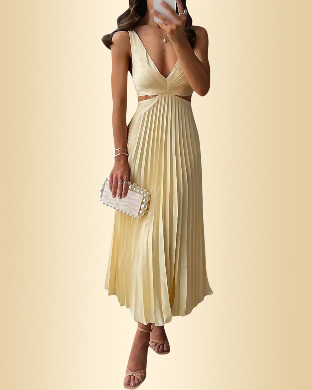Fließendes Damen Maxikleid für Sommer & Freizeit, atmungsaktiv & bequem.