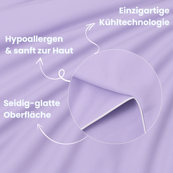 Komfort und Kühle: Eisseide-Decke, atmungsaktiv, für eine frische Schlafumgebung, gegen Schwitzen.