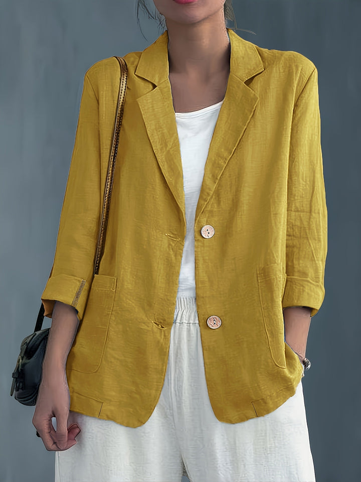 Chicer Damen Freizeit Blazer mit 3/4 Ärmeln; perfekte Ergänzung für stilvolle Alltagsmode.