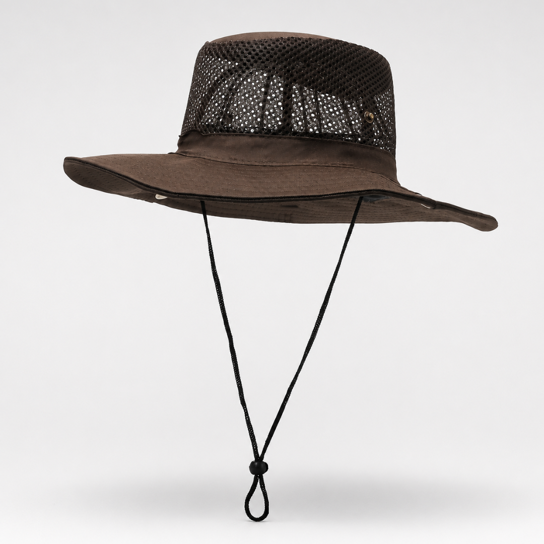 Sommerhut mit breitem Rand & Netzbelüftung, ideal für Freizeit & Outdoor.