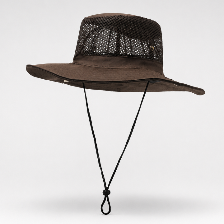 Sommerhut mit breitem Rand & Netzbelüftung, ideal für Freizeit & Outdoor.