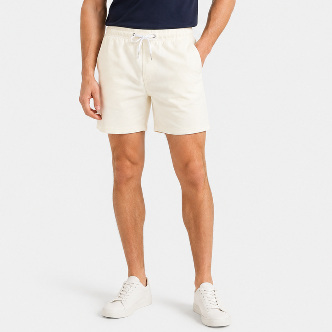 Modische Herren Aqualuxe Badeshorts, schnelltrocknend, auch als kurze Alltagshose tragbar.