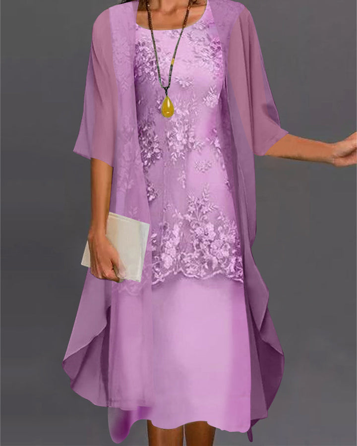 Festliches Damen Midikleid Set, elegant & vielseitig. Ideal für Hochzeitsgäste, Partys & besondere Anlässe.