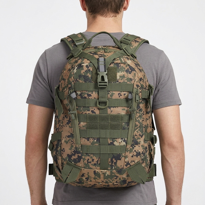 Schwarzer 40 Liter Wanderrucksack, bequem, funktional und ergonomisch.