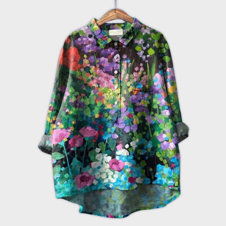 Bequeme, luftige Damenbluse in Lila mit lockerer Passform, ideal für Freizeit & Sommer.