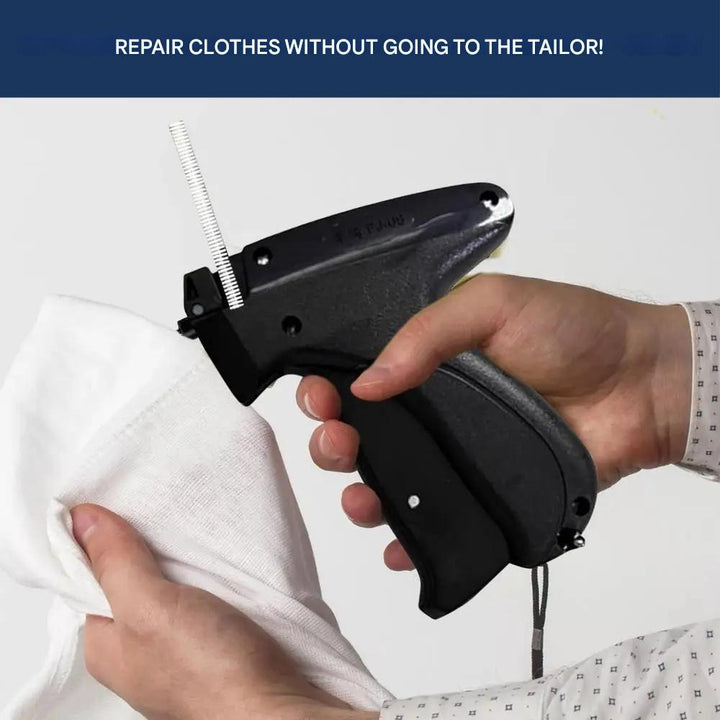 Stitchly Mini-Nähmaschine für schnelle Reparaturen von Kleidung und Stoffen, jederzeit griffbereit.
