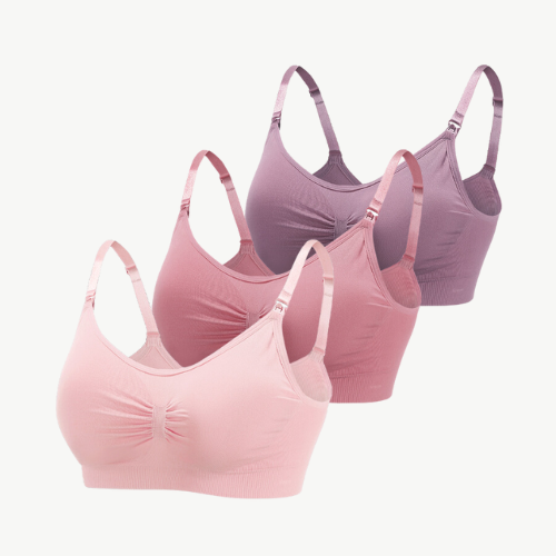 Damen Still-BH 3er-Set: Bequeme, nahtlose Unterwäsche für Stillmütter, ideal in Schwangerschaft & Stillzeit.