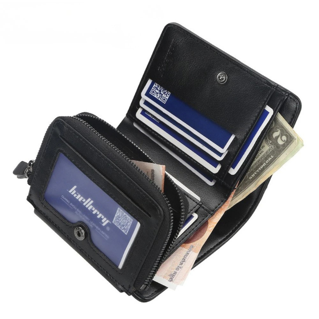 Stilvolles Accessoire: Eine RFID-Schutz-Brieftasche in einer Anzugtasche, perfekt für Herren und Damen.