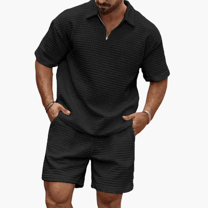 Elegantes Herren Freizeit-Set, ein vielseitiger Zweiteiler. Ideal für entspannte Athleisure & Casual Looks.