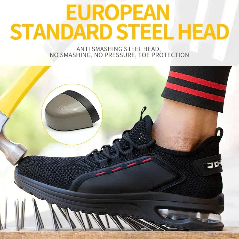 Robuste Herren Arbeitsschuhe SteelFlex One mit Stahlkappe, rutschfest für optimalen Arbeitsschutz.