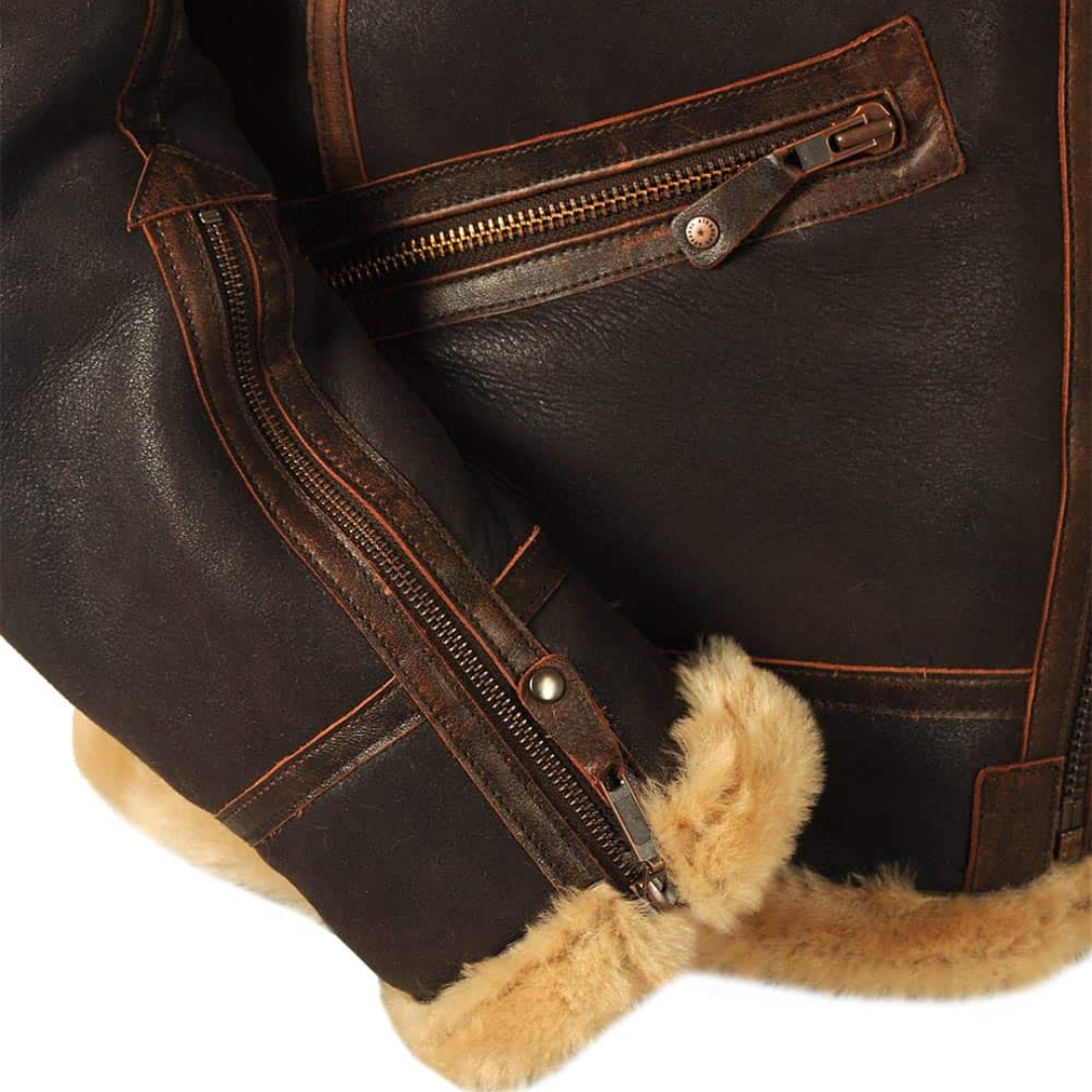Warme Herren Winterjacke im Bomber-Stil, stilvoll & schützend vor Kälte.