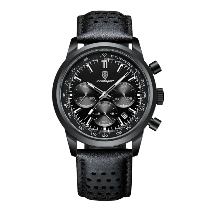 Elegante Herren Luxus Armbanduhr, wasserdicht, mit Leuchtzeigern und stilvollem Design für den Alltag.
