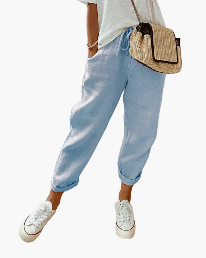 Modische Damen Weite Hose, alltagstauglich und bequem, ideal für einen stylischen, entspannten Look.