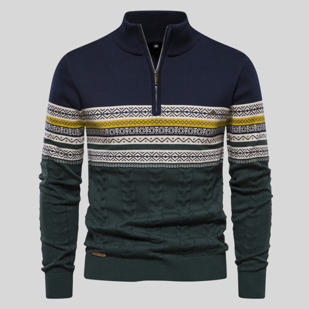 Moderner Langarm-Pullover für Herren mit Rundhals, vielseitig kombinierbar, ideal für lässige oder schicke Männer-Outfits.