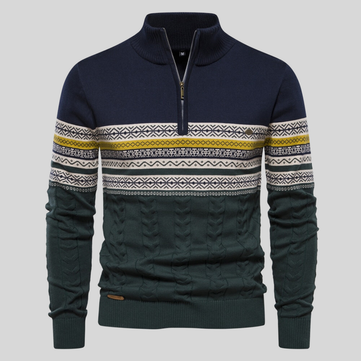 Moderner Langarm-Pullover für Herren mit Rundhals, vielseitig kombinierbar, ideal für lässige oder schicke Männer-Outfits.