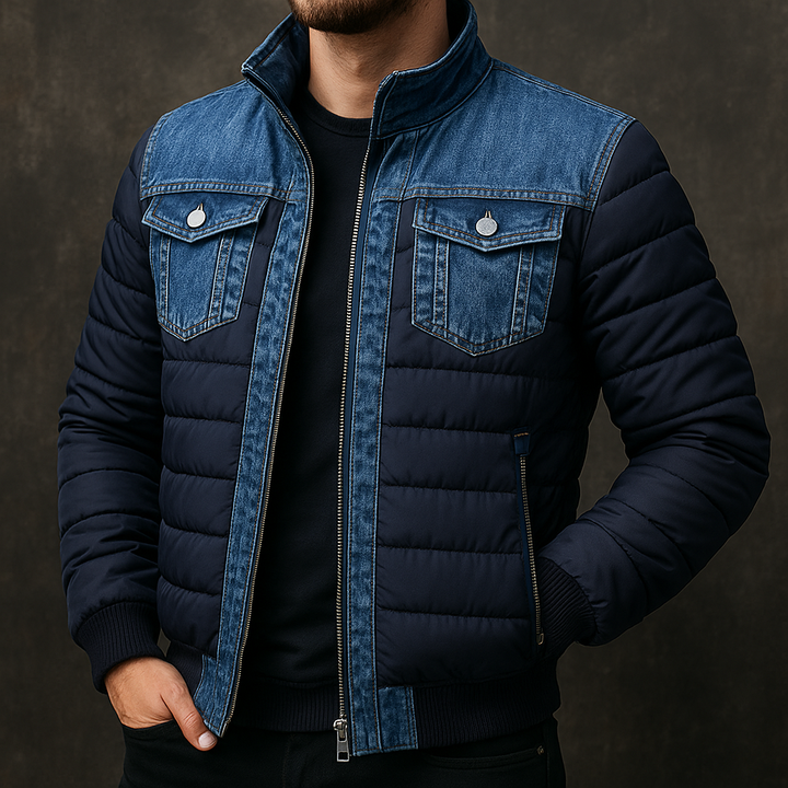 Robuste, stilvolle Herren Winterjacke mit verstellbarer Kapuze und praktischen Taschen für Outdoor & Alltag.