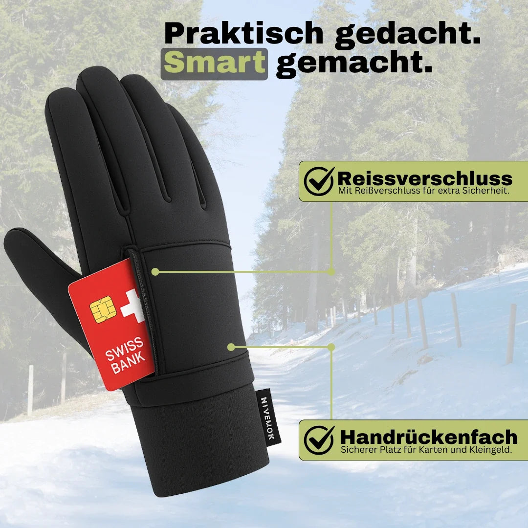 Kälteschutz-Outdoorhandschuhe unisex. Winddicht, warm & bequem, perfekt zum Radfahren & für Wintersport.