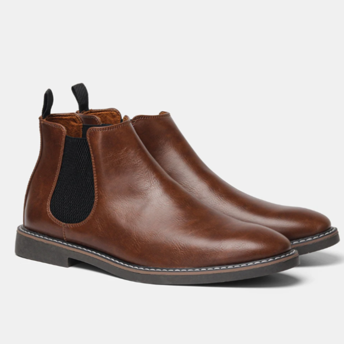 Elegante schwarze Herren Chelsea Stiefel, perfekt für Business Casual und stilvolle Männer Mode im Alltag.
