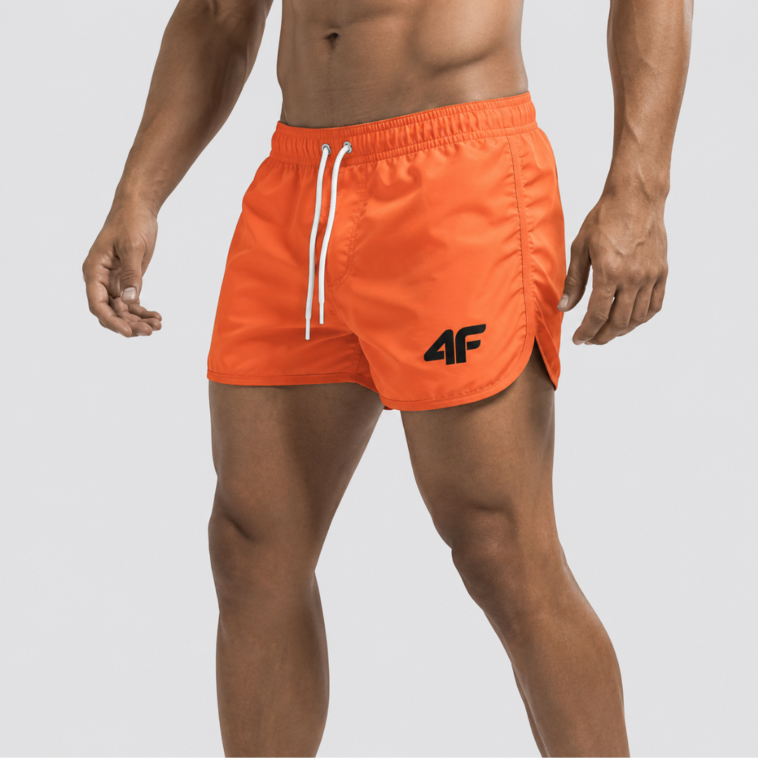 Stylische Herren Badeshorts, schnelltrocknend & verstellbar. Ideal als Schwimmhose für Sommer, Sport & Strand.