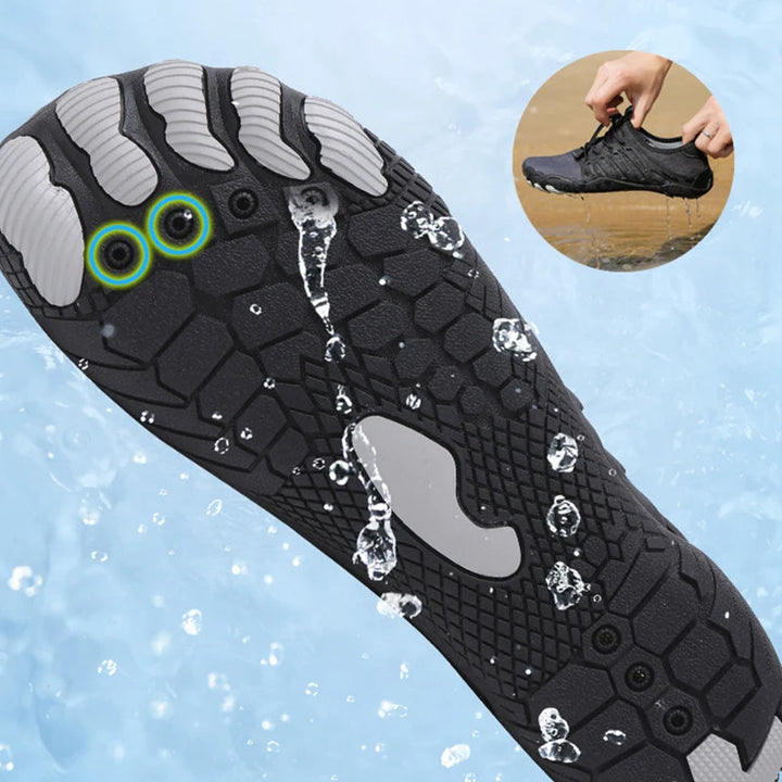 Stilvolle BioStride Barfußschuhe, unisex, grau, mit weicher Sohle, perfekt für natürlichen Komfort den ganzen Tag.