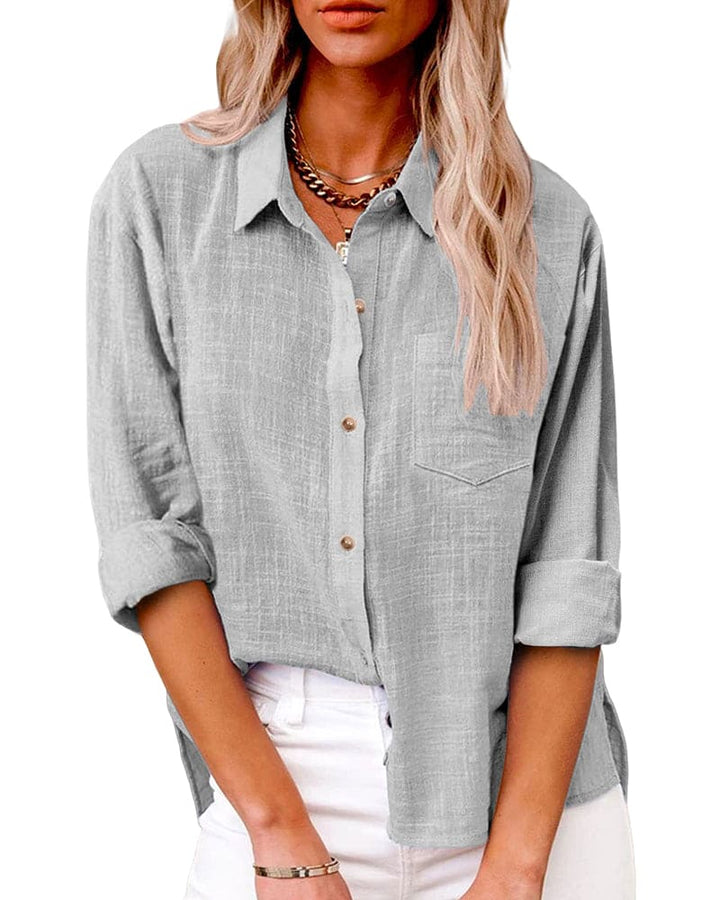 Vielseitige Damen Langarmbluse, elegant für Business und schick für den Alltag, zeitloses Design.