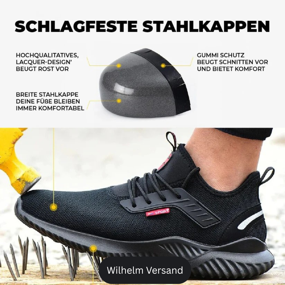 Gepolsterte Mary Jane Damenschuhe in Schwarz, mit Riemen. Rutschfeste Sohle für sicheren Tritt & Komfort.