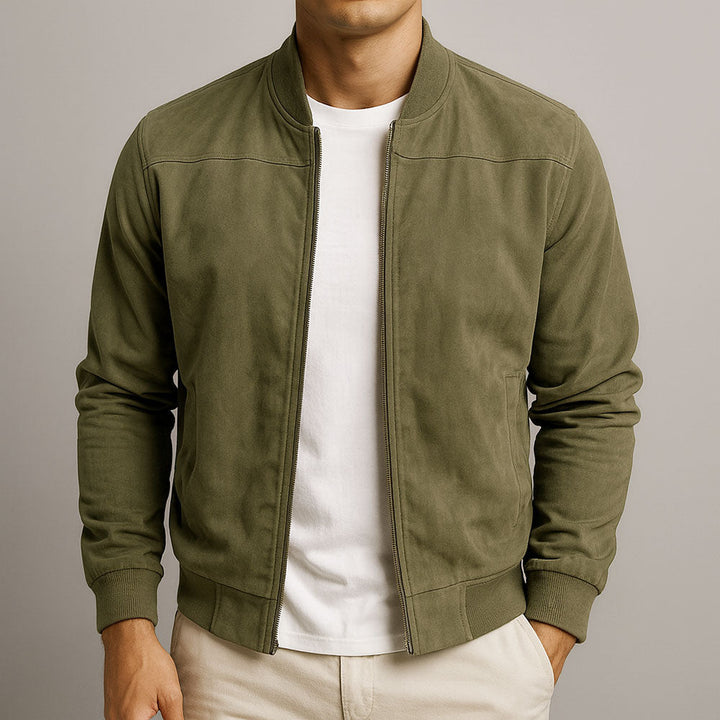 Stilvolle Herren Bomberjacke Regular Fit, weich und atmungsaktiv, bietet optimalen Komfort und einen eleganten Look.
