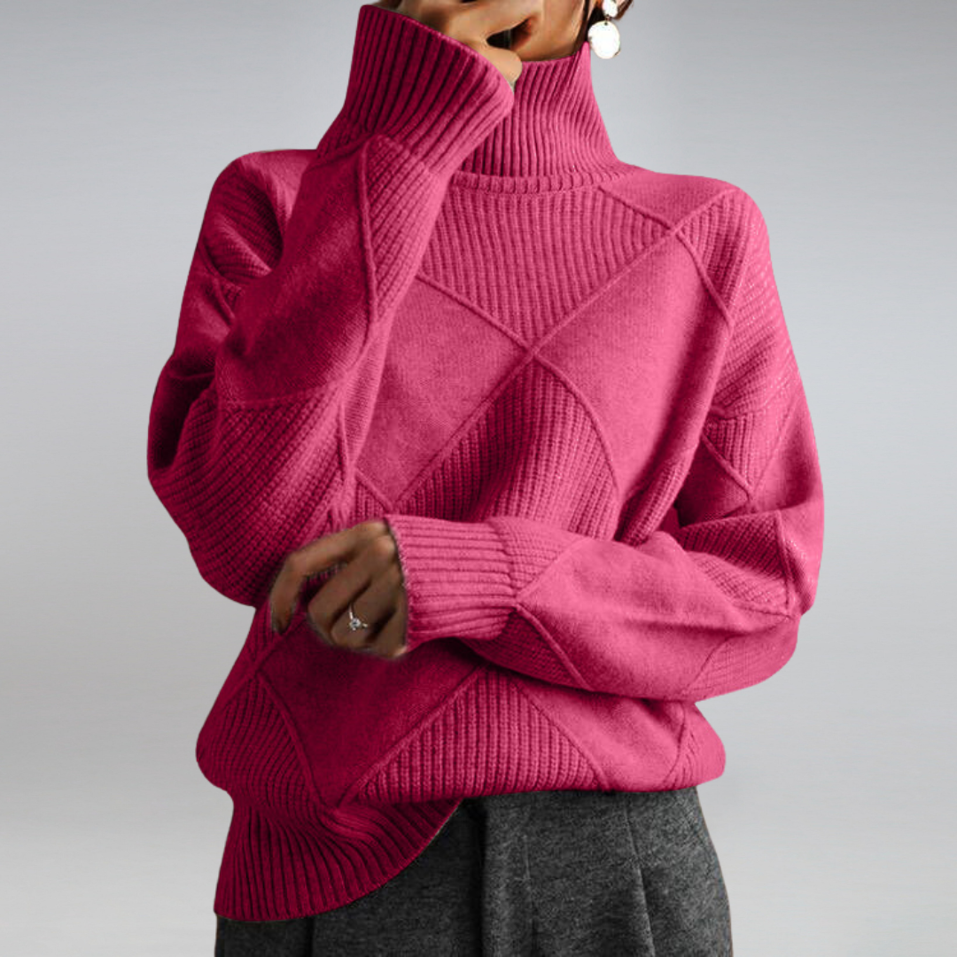 Vielseitiger Damen Herbst/Winter Rollkragenpullover, elegant und sehr bequem.
