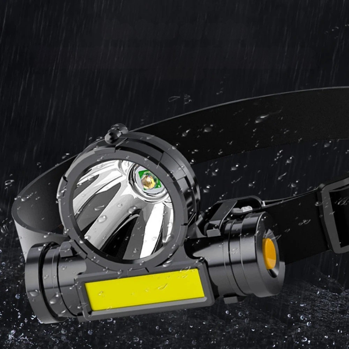 Vielseitige USB-Stirnlampe mit hellem LED-Licht, wasserdicht und aufladbar für Ihre Abenteuer bei Nacht.