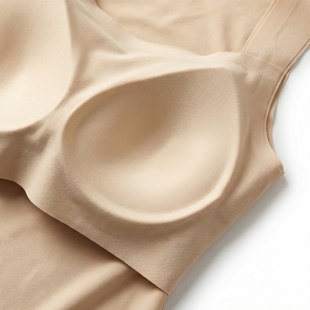 Nahtloses Damen Freizeit Tanktop mit integriertem BH, ideal für Sport & Alltag, Weiß.