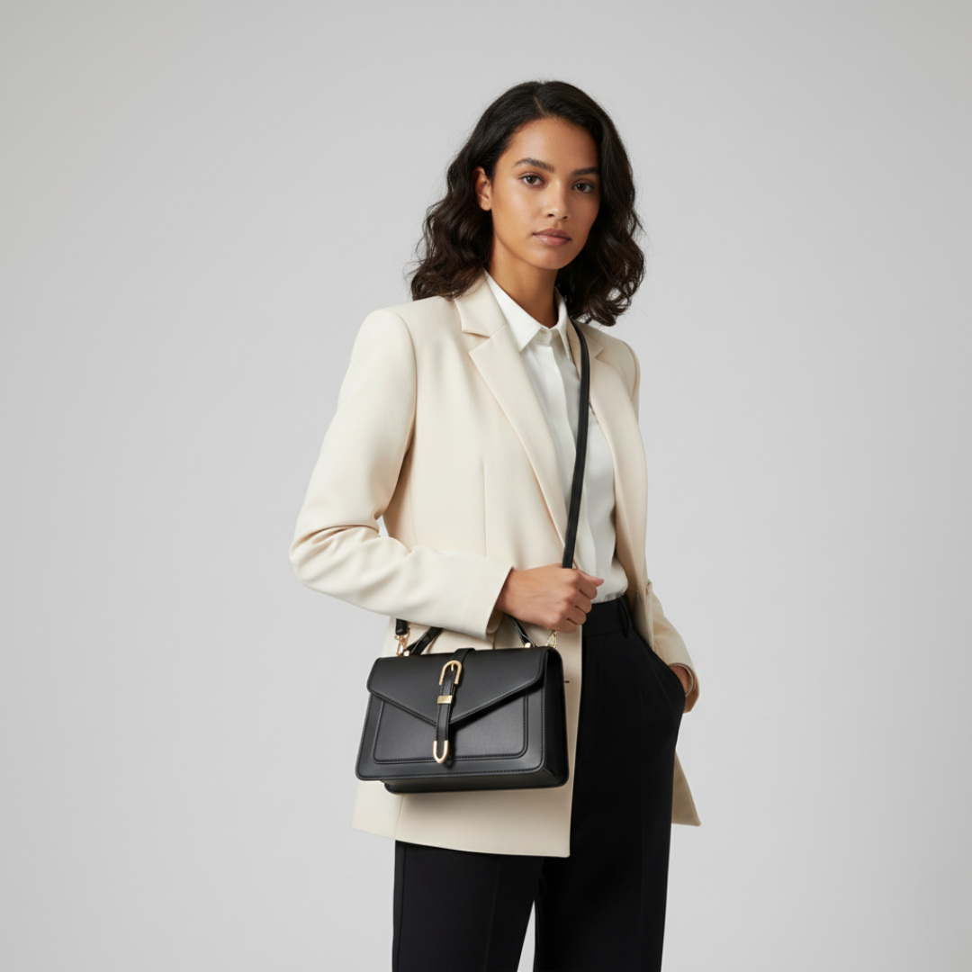 Verstellbare minimalistische Damen Crossbody-Tasche aus PU, elegant und ideal für den Alltag.