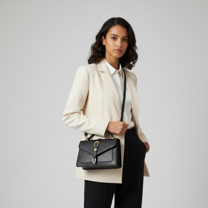 Verstellbare minimalistische Damen Crossbody-Tasche aus PU, elegant und ideal für den Alltag.