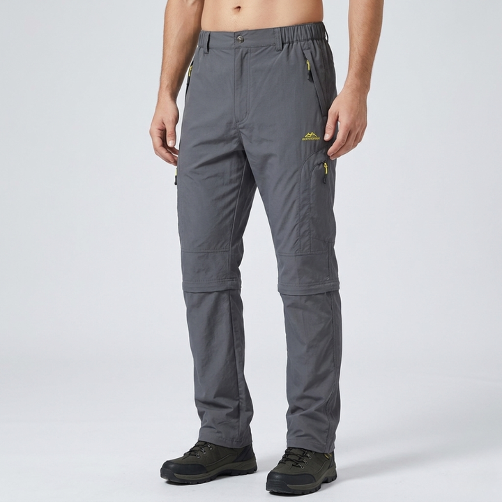 Robuste Herren Wanderhose mit Zip-Off-Funktion. Optimal für Reisen & Freizeit bei jedem Wetter.