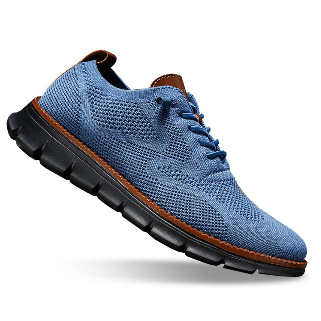 Nahaufnahme: Textur der bequemen Slip-On Alltagsschuhe für Damen & Herren; atmungsaktive Komfortschuhe.