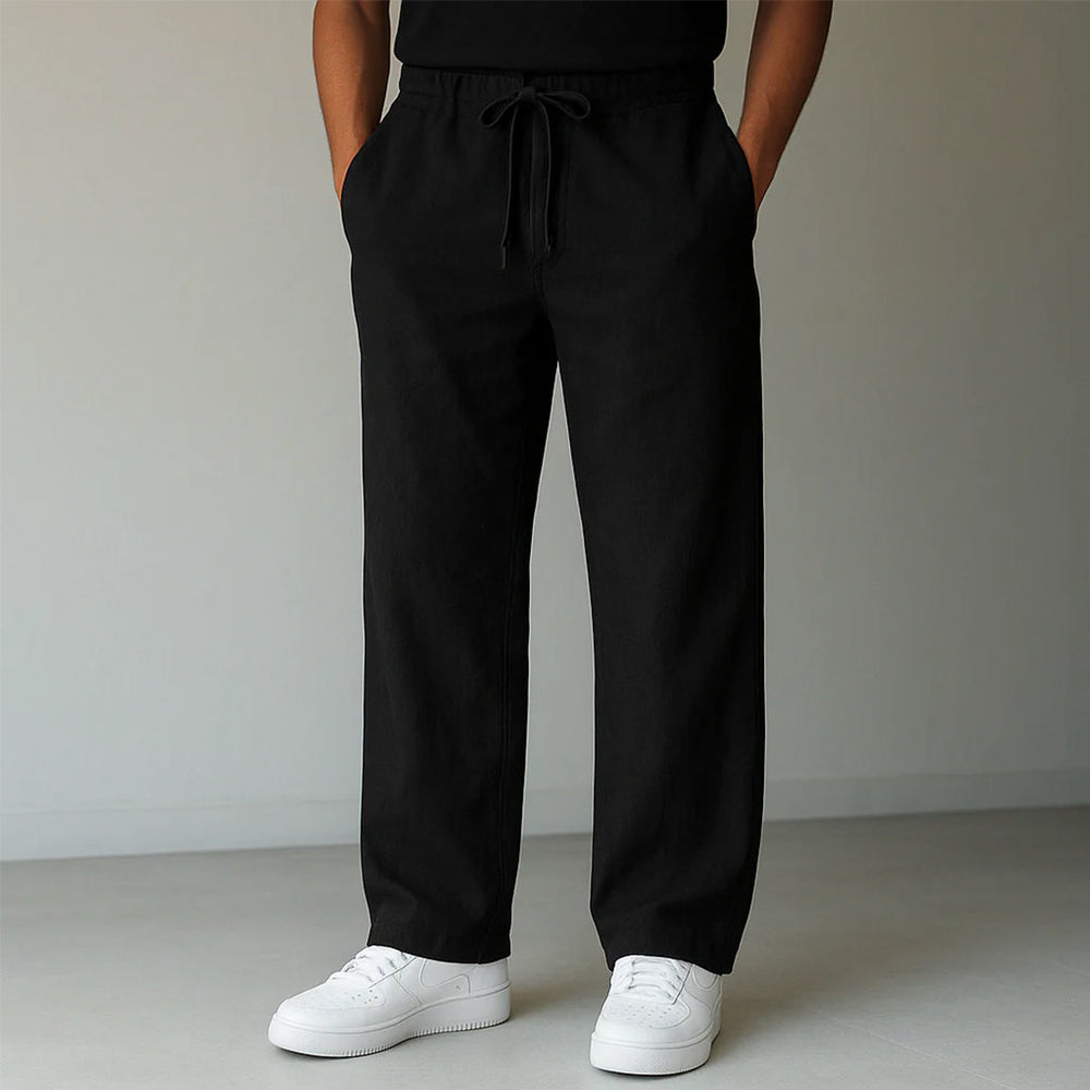 Bequeme Herren Freizeithose mit geradem Schnitt und elastischem Bund, ideal für modernen Casual-Stil im Alltag.