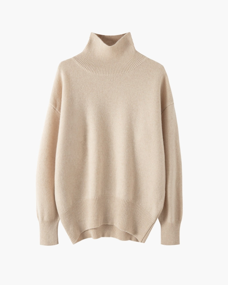 Eleganter Damen Rollkragenpullover in klassischer Passform, ideal für Büro & Freizeit. Weicher Langarm-Winterpullover.