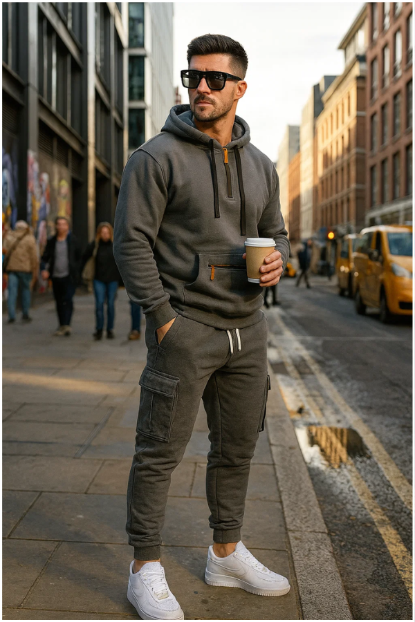 Warmes Danon Winterset für Herren. Bequemer Hoodie & Jogginghose, perfekt gegen Kälte in der Winterzeit.