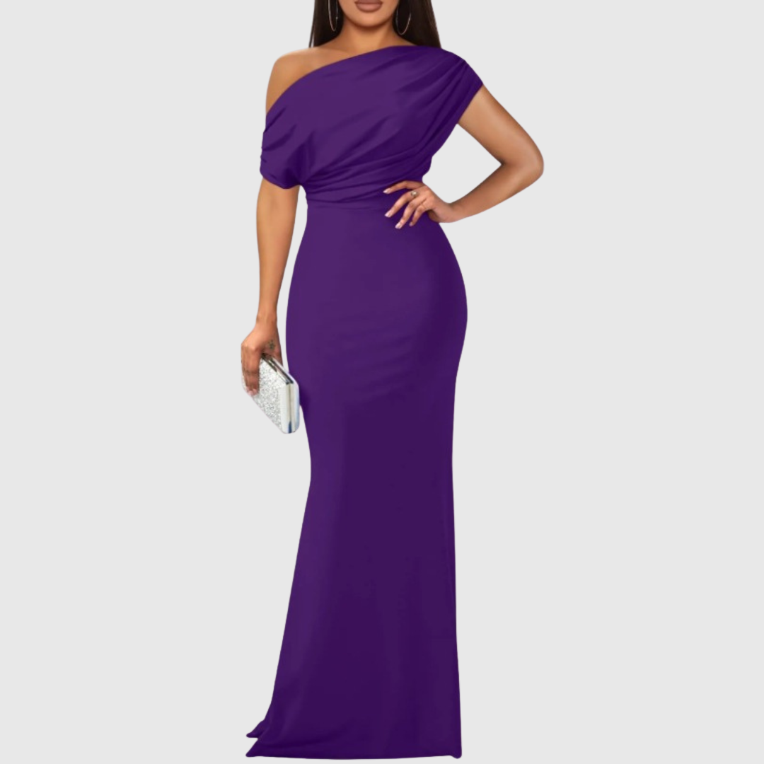 Modernes Damen One-Shoulder Maxikleid, ein elegantes Formelles Kleid, perfekt als Hingucker auf jedem Event.