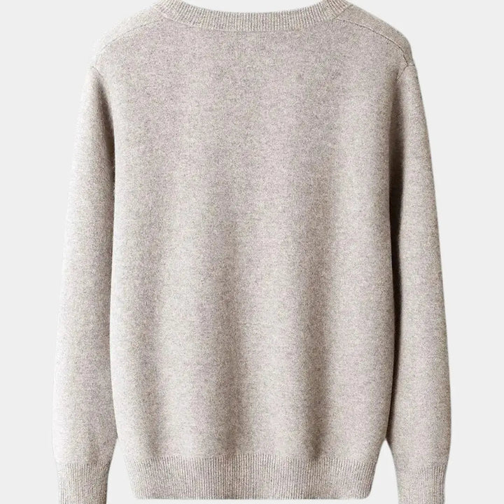 Herren V-Ausschnitt Cardigan, klassisch-elegant, vielseitiges Oberteil für Business & Freizeitaktivitäten.