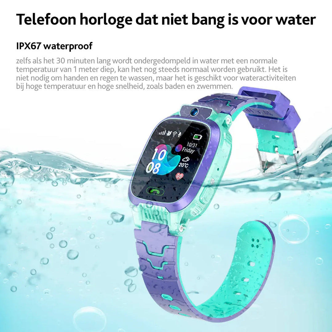 Verschiedene Kinder Smartwatches, bunte Modelle (blau, rosa) mit LBS-Tracking, GPS kinderuhr mit Sicherheitsfunktionen.